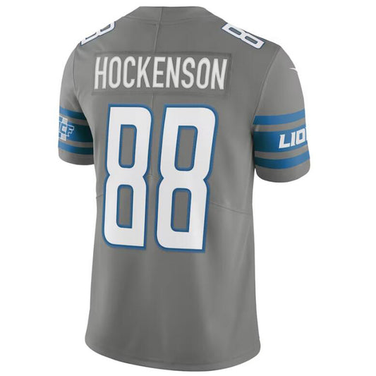 D.Lions #88 T.J.Hockenson Gray Stitched Player Vapor Elite Football Jerseys