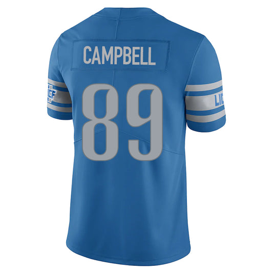 D.Lions #89 Dan Campbell Blue Stitched Player Vapor Game Football Jerseys