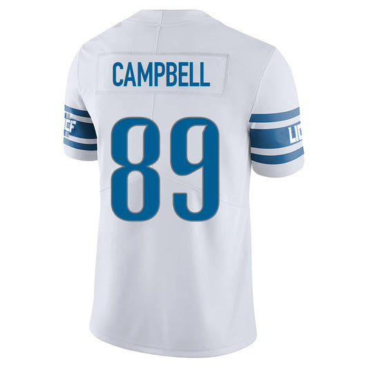 D.Lions #89 Dan Campbell White Stitched Player Vapor Game Football Jerseys