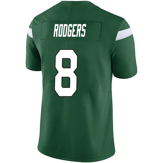 NY.Jets #8 Aaron Rodgers Green Stitched Player Vapor Elite Football Jerseys