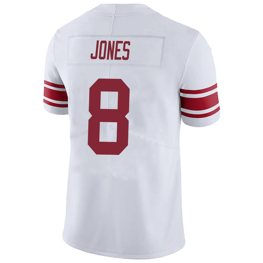 NY.Giants #8 Daniel Jones White Stitched Player Game Football Jerseys