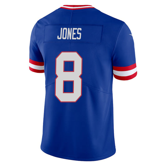 NY.Giants #8 Daniel Jones Royal Stitched Player Vapor Game Football Jerseys