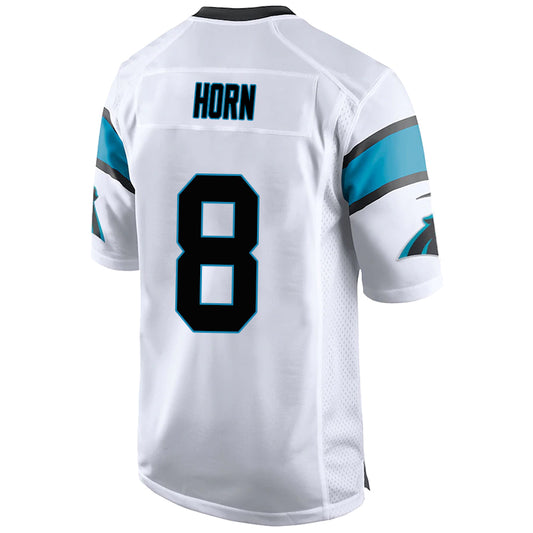 C.Panthers #8 Jaycee Horn White Stitched Player Vapor Game Football Jerseys