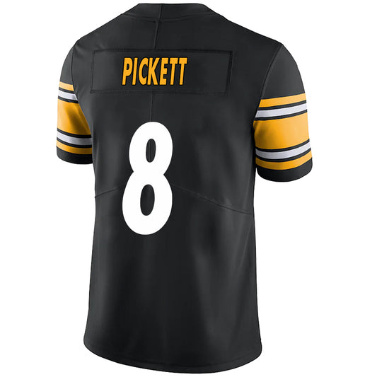 P.Steelers #8 Kenny Pickett Black Stitched Player Game Football Jerseys