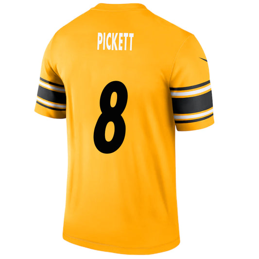 P.Steelers #8 Kenny Pickett Gold Stitched Player Game Football Jerseys
