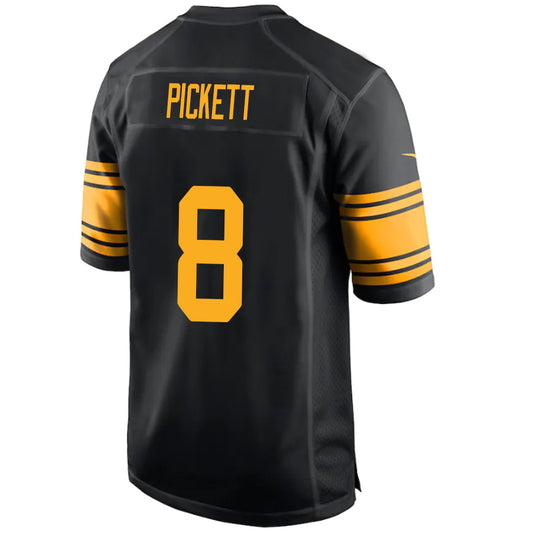 P.Steelers #8 Kenny Pickett Black Stitched Player Vapor Game Football Jerseys
