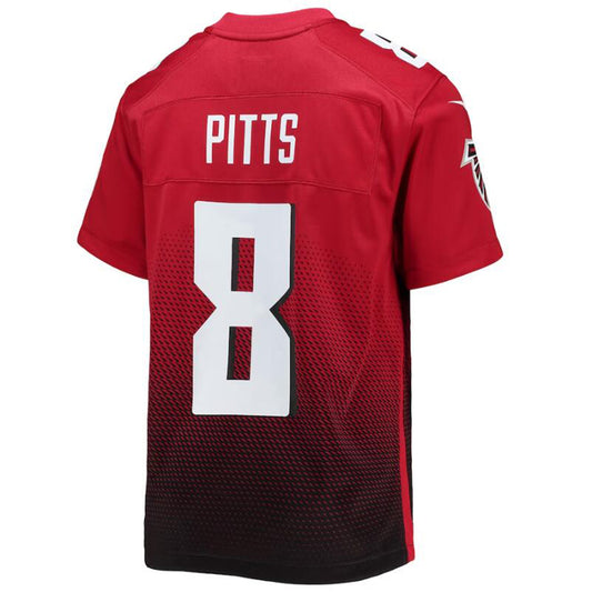 A.Falcons #8 Kyle Pitts Jersey Red Stitched Player Game Football Jerseys