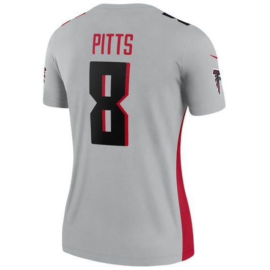 A.Falcons #8 Kyle Pitts Jersey Gray Stitched Player Game American Stitched Football Jerseys