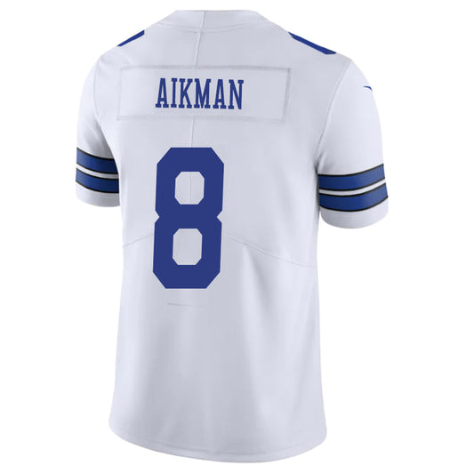 D.Cowboys #8 Troy Aikman White Stitched Player Game Football Jerseys