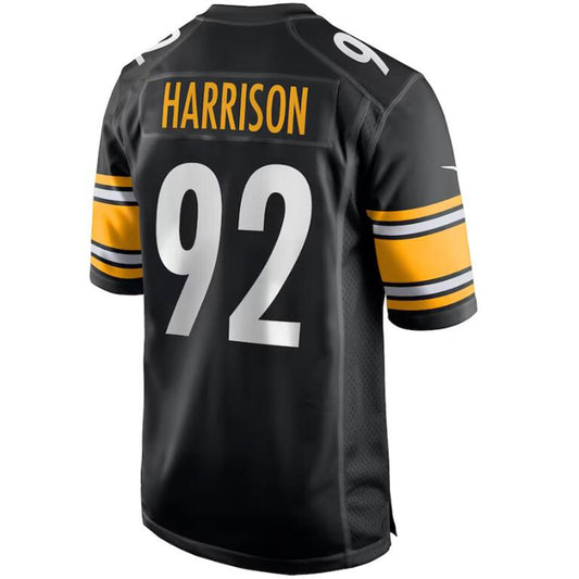 P.Steelers #92 James Harrison Black Retired Player American Game Football Jerseys