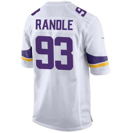 M.Vikings #93 John Randle White Stitched Player Vapor Game Football Jerseys