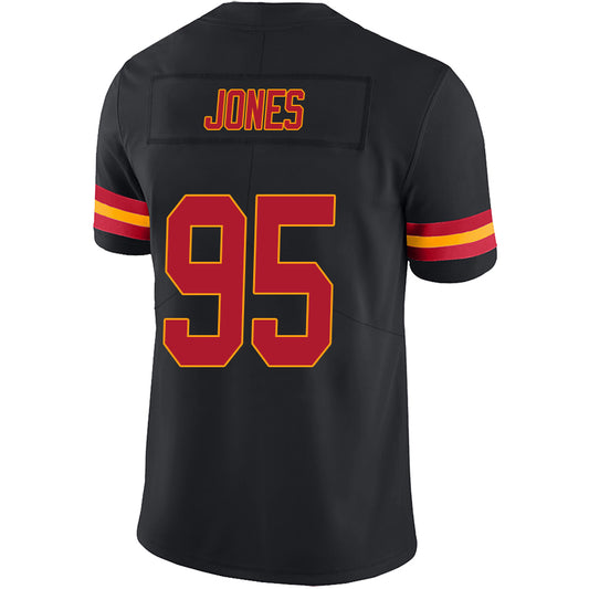 KC.Chiefs #95 Chris Jones Black Stitched Player Vapor Game Football Jerseys