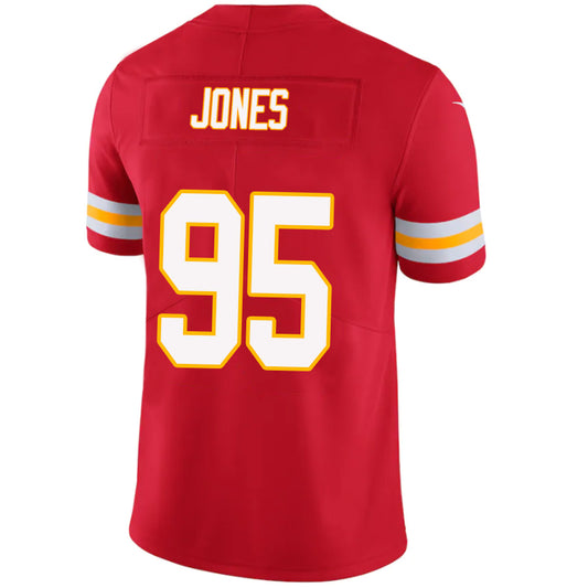 KC.Chiefs #95 Chris Jones Red Stitched Player Vapor Game Football Jerseys