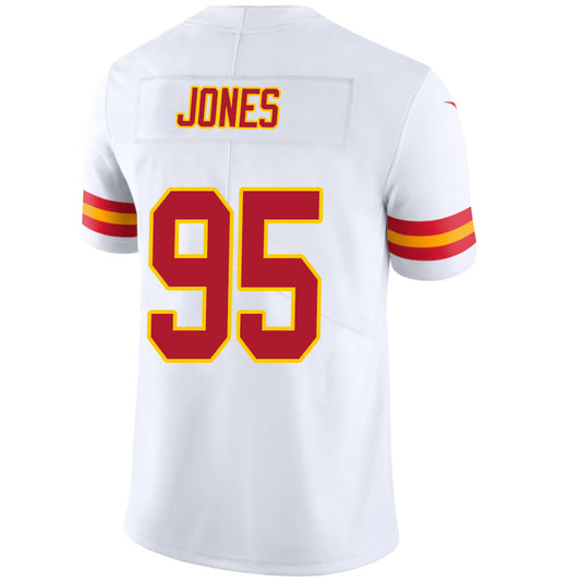 KC.Chiefs #95 Chris Jones White Stitched Player Vapor Game Football Jerseys