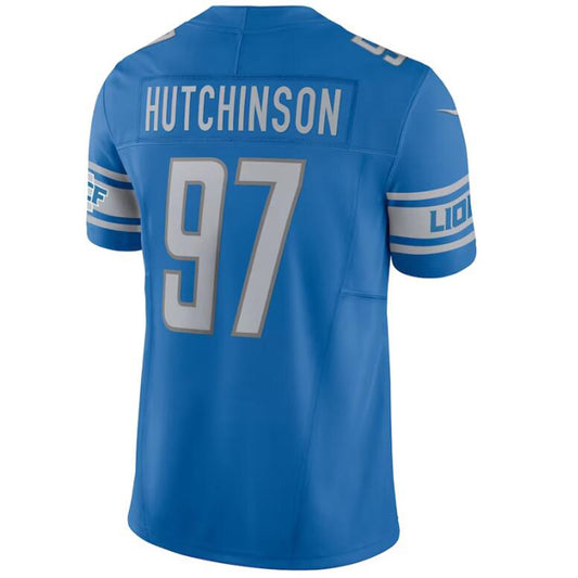 D.Lions #97 Aidan Hutchinson Blue Stitched Player F.U.S.E. Limited Football Jerseys