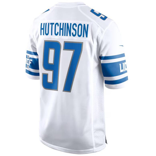 D.Lions #97 Aidan Hutchinson White Stitched Player Game Football Jerseys