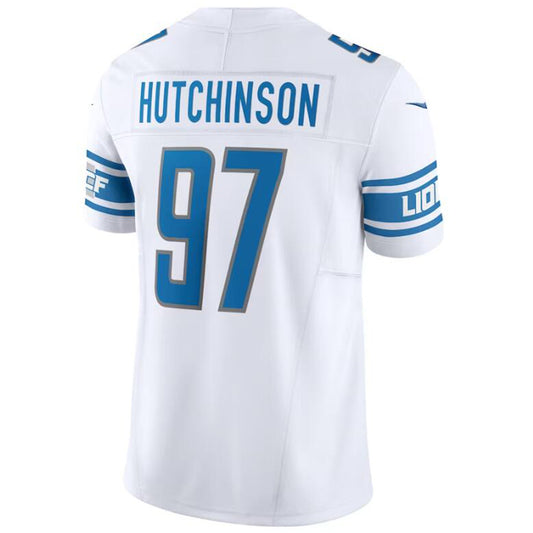D.Lions #97 Aidan Hutchinson White Stitched Player Vapor F.U.S.E. Limited Football Jerseys