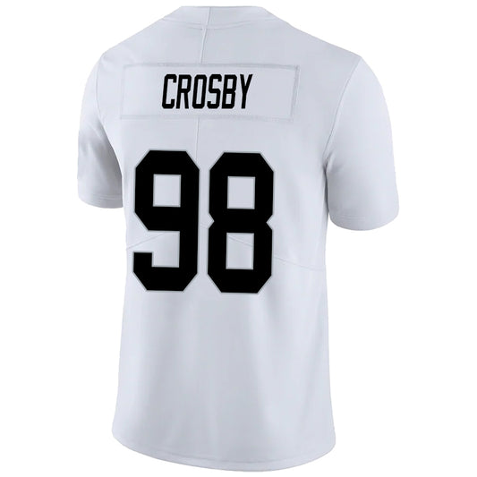 LV.Raiders #98 Maxx Crosby White Stitched Player Game Football Jerseys