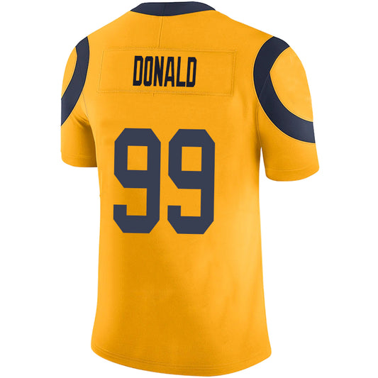 LA.Rams #99 Aaron Donald Gold Stitched Player Vapor Game Football Jerseys