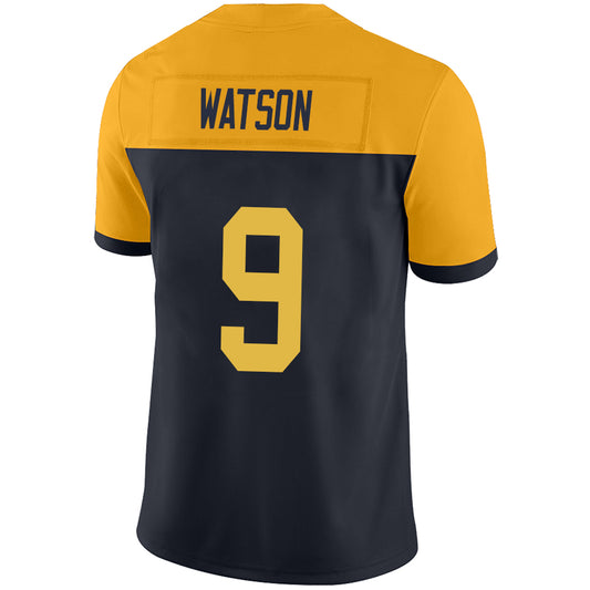 GB.Packer #9 Christian Watson Navy Stitched Player Game Football Jerseys