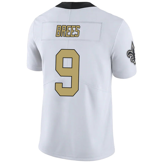 NO.Saints #9 Drew Brees White Stitched Player Game Football Jerseys