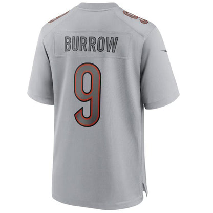 C.Bengals #9 Joe Burrow Gray Stitched Player Vapor Game Football Jerseys