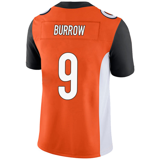 C.Bengals #9 Joe Burrow Orange Stitched Player Game Football Jerseys