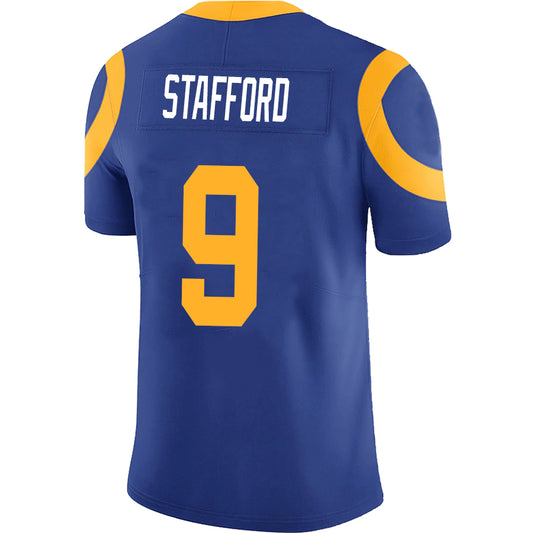 LA.Rams #9 Matthew Stafford Royal Stitched Player Game Football Jerseys