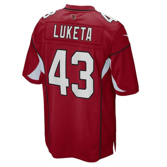 A.Cardinal #43 Jesse Luketa Cardinal Game Player Jersey Stitched American Football Jerseys