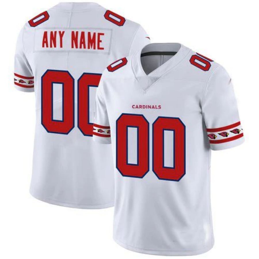 Custom A.Cardinals White Team Logo Vapor Limited Jersey Stitched Football Jersey