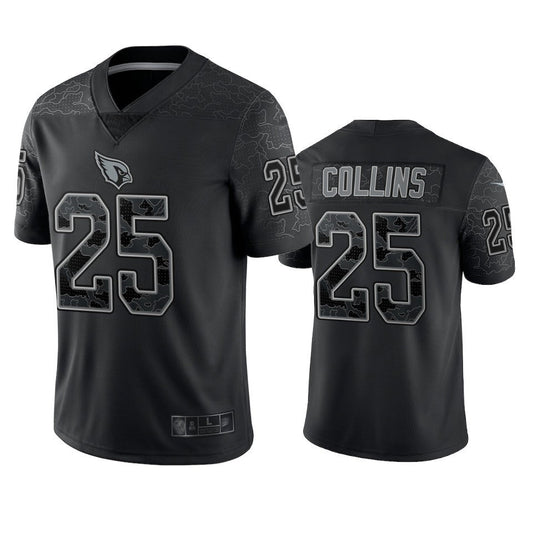 A.Cardinals #25 Zaven Collins Player Black RFLCTV Limited Football Jerseys