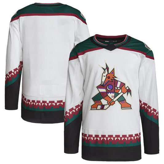 Custom A.Coyotes Away Primegreen Authentic Pro Blank Jersey White Stitched American Hockey Jerseys