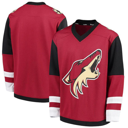 Custom A.Coyotes Fanatics Branded Home Replica Blank Jersey Red Stitched American Hockey Jerseys