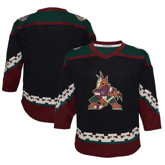 Custom A.Coyotes Preschool 2021-22 Home Replica Jersey Black Stitched American Hockey Jerseys