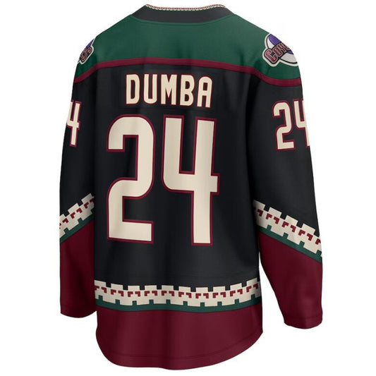 A.Coyotes #24 Matt Dumba Fanatics Branded Home Breakaway Player Jersey Black Stitched American Hockey Jerseys