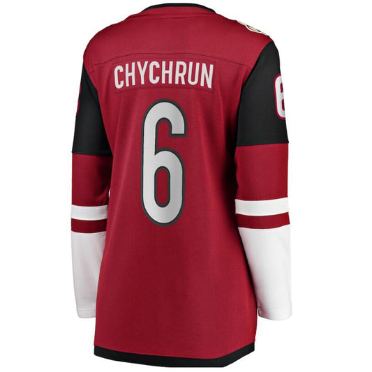 A.Coyotes #6 Jakob Chychrun Fanatics Branded Home Breakaway Player Jersey Garnet Stitched American Hockey Jerseys