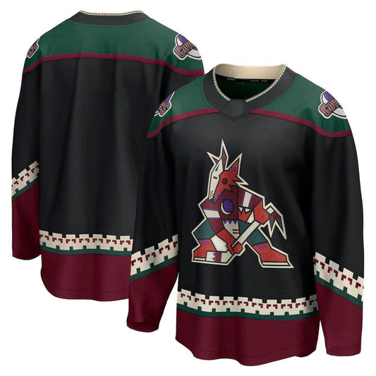 Custom A.Coyotes anatics Branded 2021-22 Home Breakaway Jersey Black Stitched American Hockey Jerseys