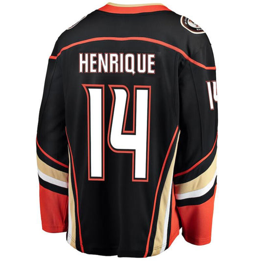 A.Ducks #14 Adam Henrique Fanatics Authentic Player Jersey Black Stitched American Hockey JerseysJersey