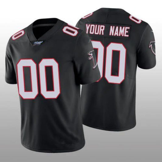 Custom A.Falcons Black Classic Limited 100th Season Jersey Stitched Football Jerseys