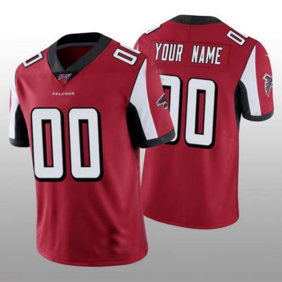 A.Falcons Custom Red Vapor Limited 100th Season Jersey Stitched Football Jerseys