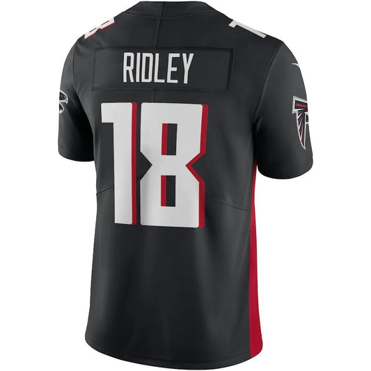 A.Falcons #18 Calvin Ridley Black Player Vapor Limited Jersey Stitched American Football Jerseys