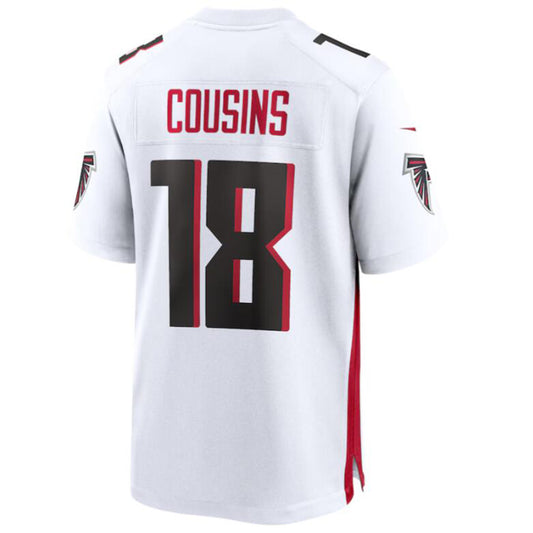 A.Falcons #18 Kirk Cousins White Game Player Jersey American Stitched Football Jerseys