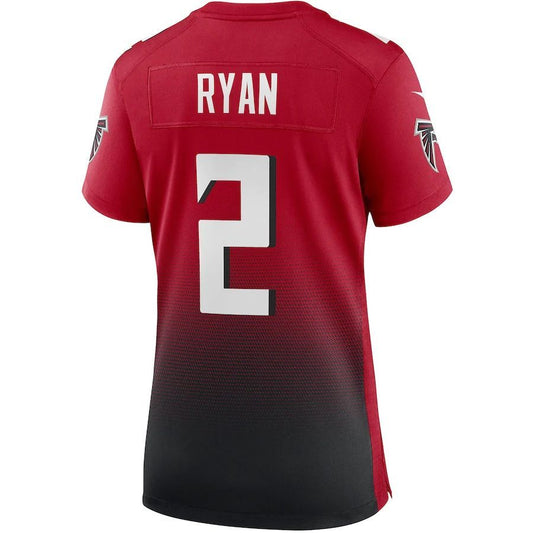 A.Falcons #2 Matt Ryan Red 2nd Alternate Game Player Jersey Stitched American Football Jerseys