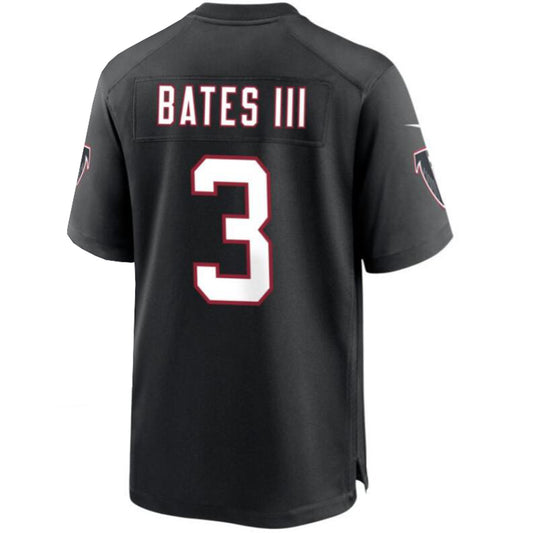 A.Falcons #3 Jessie Bates III Black Player Alternate Game Jersey Stitched American Football Jerseys