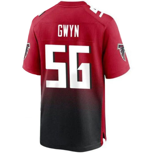 A.Falcons #56 Jovaughn Gwyn Alternate Game Player Jersey - Red Stitched American Football Jerseys