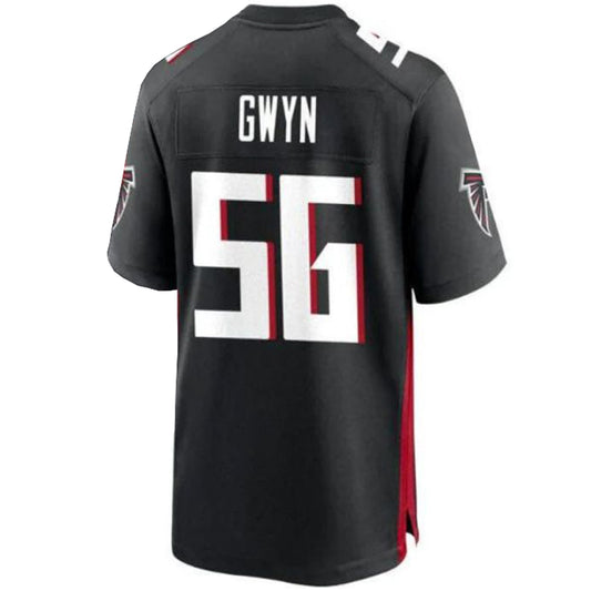 A.Falcons #56 Jovaughn Gwyn Game Jersey - Black Player Stitched American Football Jerseys