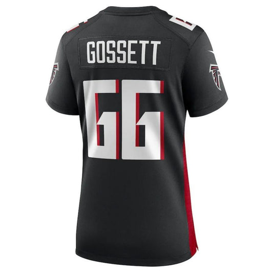 A.Falcons #66 Colby Gossett Black Player Game Jersey Stitched American Football Jerseys