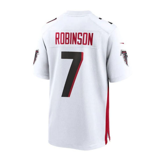 A.Falcons #7 Bijan Robinson Draft First Round Pick Game Player Jersey - White Stitched American Football Jerseys
