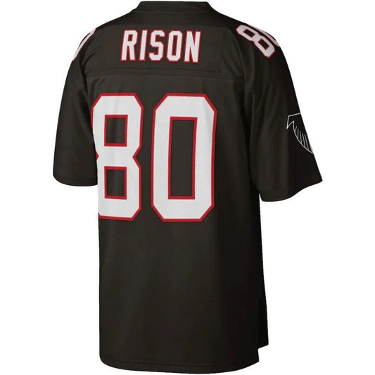 A.Falcons #80 Andre Rison Mitchell & Ness Black Legacy Replica Player Jersey Stitched American Football Jerseys