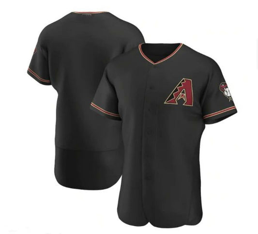 Custom Arizona Diamondbacks Alternate Authentic Team Jersey - Black Stitches Baseball Jerseys